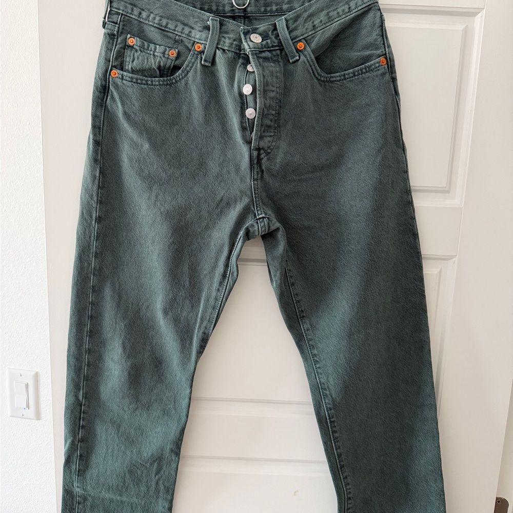 Levi's Women's 501 Cropped Jeans in Dark Green